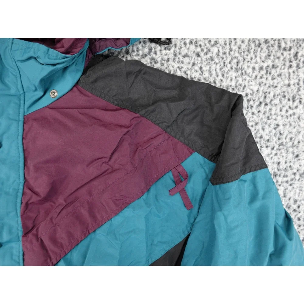 Vintage Columbia Windbreaker Jacket Mens L Teal Purple‎ Vintage 90s Colorblock